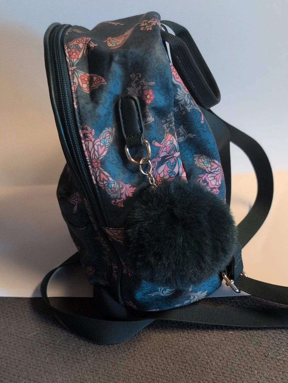 Like Dreams Women's Teal Butterfly Print Mini Backpack
